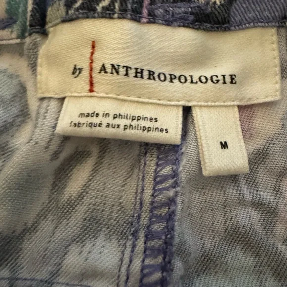 Anthropologie Estelle Blue and Pink Cargo Shorts - Picture 3 of 7